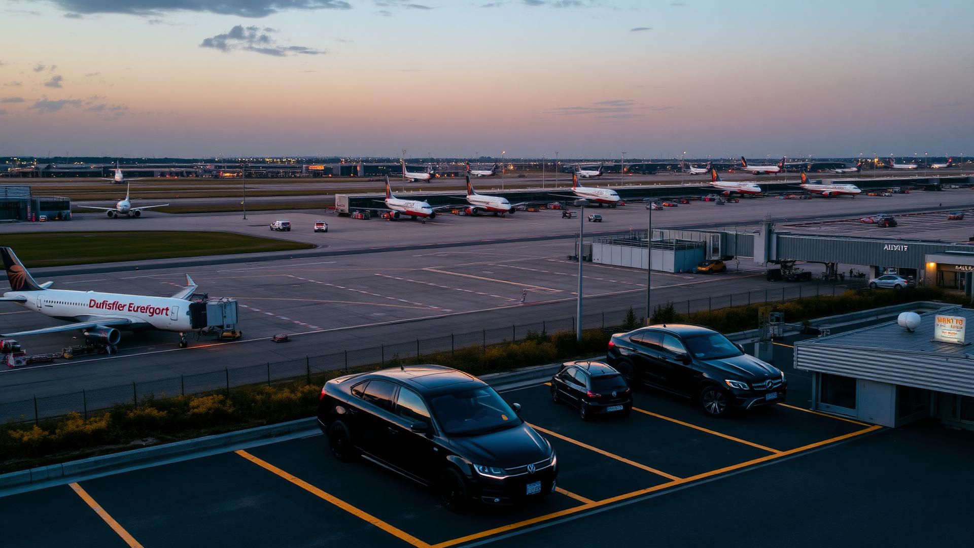 Flughafen Düsseldorf mit Valet-Parkbereich